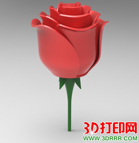 玫瑰花3D打印模型免费下载