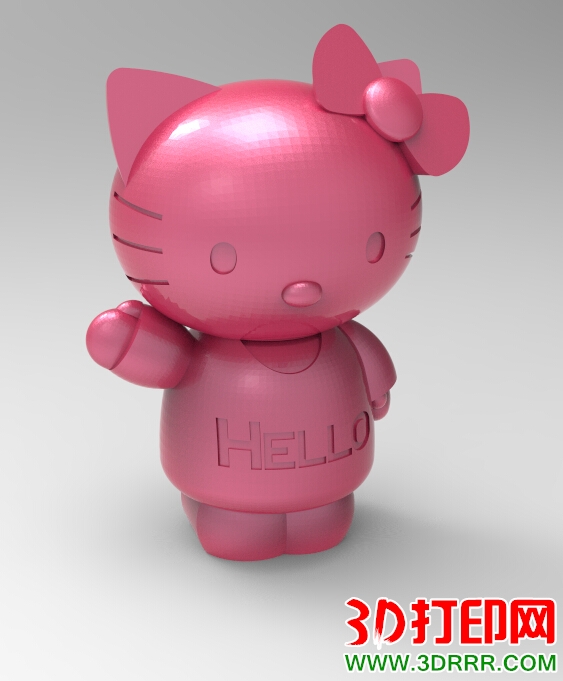 Hello+Kitty猫3D打印模型免费下载