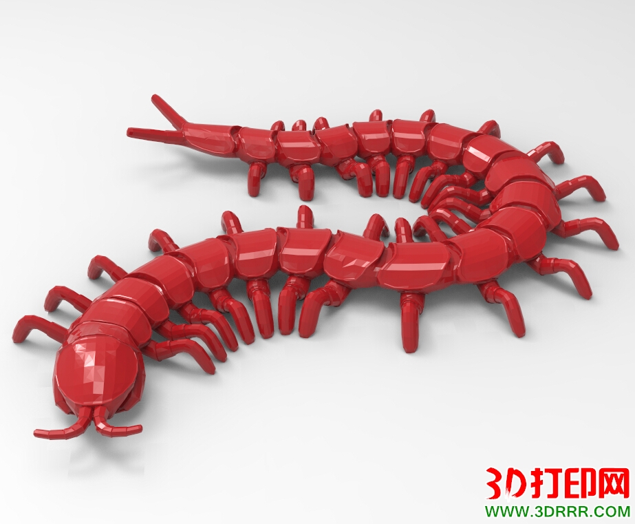 蜈蚣3D打印模型