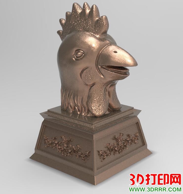 圆明园十二生肖兽首-鸡3D打印模型