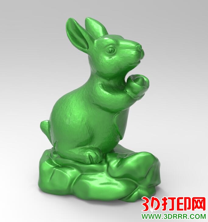 十二生肖圆雕—兔3D打印模型