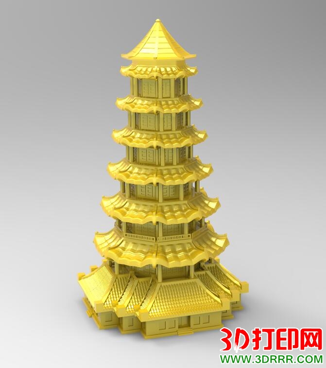 金塔3D打印模型