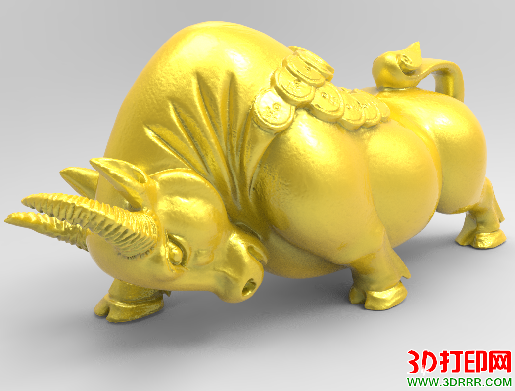 落宝金牛3D打印STL模型