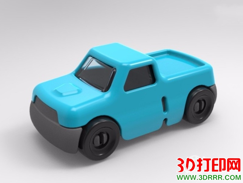 玩具皮卡货车3D打印模型