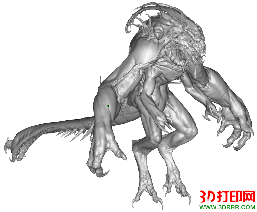 四只手的恐怖怪兽3d打印模型下载(stl模型)