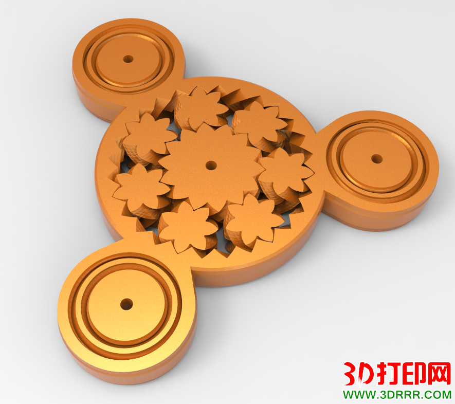 指尖陀螺（行星齿轮组合）3D打印模型