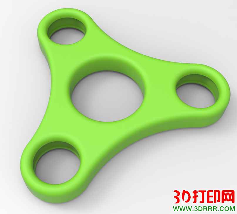 指尖陀螺（普通三个圆）3D打印模型