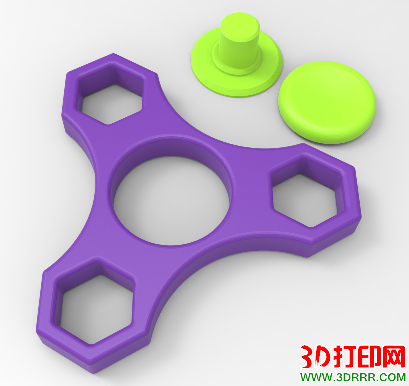 指尖陀螺（普通三六角螺母）3D打印模型