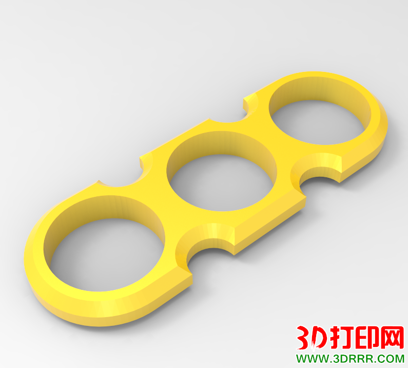 指尖陀螺（三个圆）3D打印模型