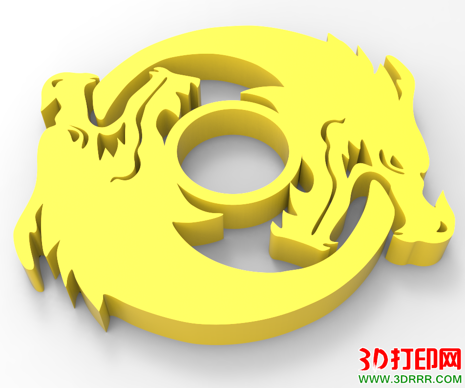 指尖陀螺（两条龙）3D打印模型