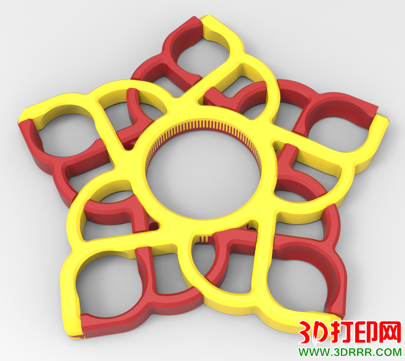 指尖陀螺（五角星星）3D打印模型