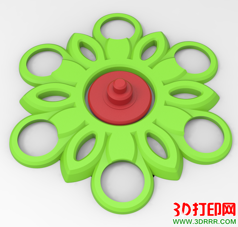 指尖陀螺（一朵花）3D打印模型