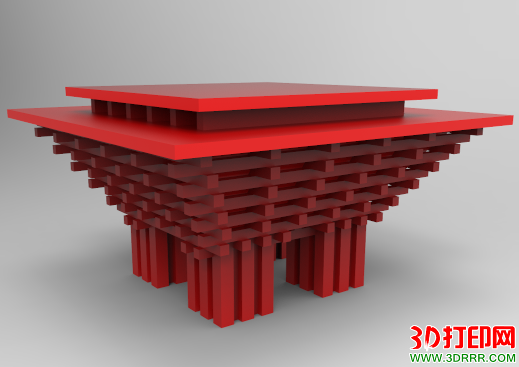 世博会中国馆3D打印模型