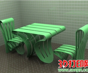 创意桌椅三维模型下载（STP格式）