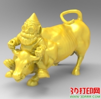 侏儒与金牛3D打印模型下载（STL格式）