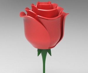 玫瑰花3D打印模型免费下载(STL格式)