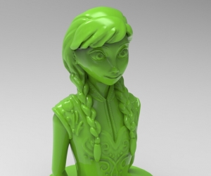 安娜-冰雪奇缘3D打印模型下载（STL格式）