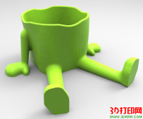 坐着的花盆3D打印模型免费下载（STL模型）