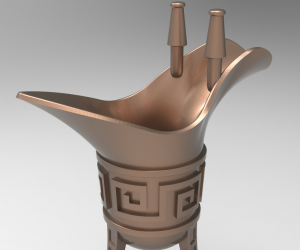 青铜爵杯（青铜杯）3D打印模型下载