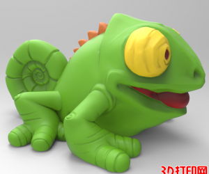 变色龙3D打印模型免费下载（STL文件可组装）