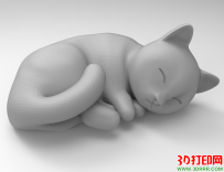 睡猫小夜灯3D打印模型免费下载（STL格式）
