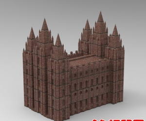 盐湖城的神殿（摩门教）3D打印模型