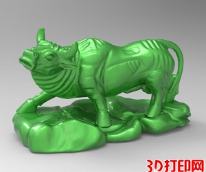 十二生肖圆雕—牛3D打印模型下载（STL格式）