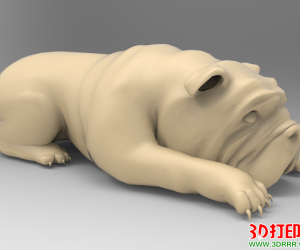 傻狗（巴哥犬）3D打印模型下载（STL文件）