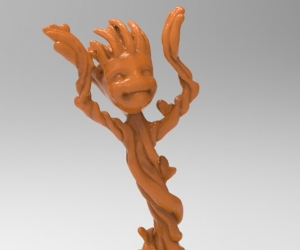 跳舞的格鲁特-银河护卫队3D打印模型下载（STL格式）