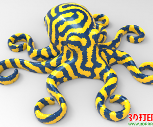 双色3D打印章鱼模型下载（双色3D打印机）