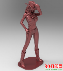 性感牛仔女郎3D打印模型免费下载（STL模型）