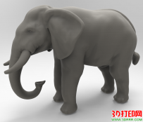 大象（公象）3D打印模型免费下载（STL模型）
