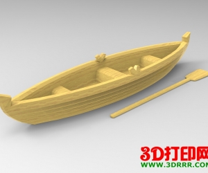 小船和桨3D打印模型免费下载（STL格式）