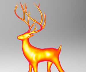 圣诞驯鹿3D打印模型下载（STL模型）
