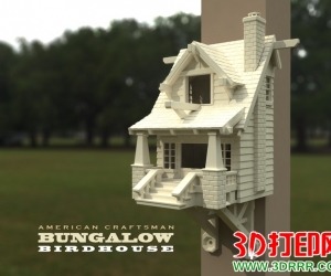 美国式平房鸟巢（鸟窝）3D打印模型免费下载（STL可拼装）