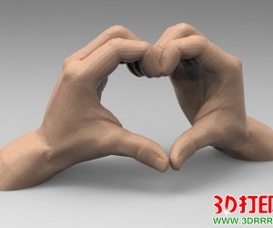 爱心手3D打印模型免费下载（STL格式）