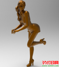穿着高跟鞋翘臀的美女3D打印模型下载（STL模型）