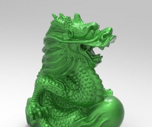 十二生肖圆雕—龙3D打印模型下载（STL文件）