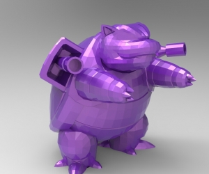 水箭龟-口袋妖怪3D打印模型下载