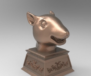 圆明园十二生肖兽首-鼠3D打印模型（STL格式）