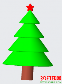 圣诞树3D打印模型下载 [stp格式]