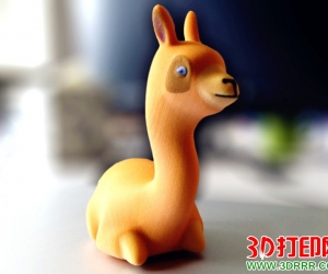 可爱的小羊驼（草泥马）3D打印模型下载