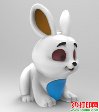 小白兔子3D打印模型免费下载（STL文件）