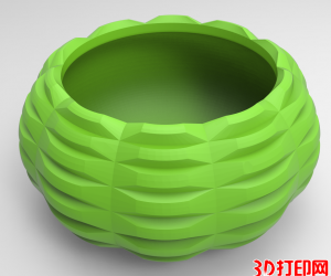 圆形植栽盘（花盆）3D打印模型下载（STL文件）