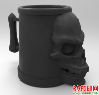 骷髅头颅骨水杯3D打印模型免费下载（STL格式）