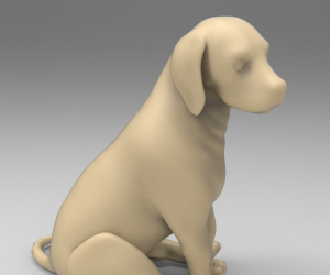 拉布拉多犬3D打印模型免费下载（OBJ+STL）
