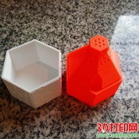 正六边形花盆3D打印模型免费下载 (拼装模型)