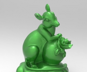 十二生肖圆雕—鼠3D打印模型下载（STL格式）