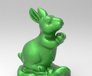 十二生肖圆雕—兔3D打印模型下载（STL模型）