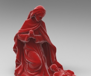 玛丽亚与圣婴耶稣3D打印模型免费下载（STL文件）